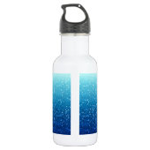 blauer Glitter Trinkflasche (Rückseite)