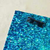 Blauer Glitterie Ombre Aquamarin farbiges Hell Strandtuch (Beispiel)
