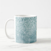 Blauer Glittery Sparkle Gold Ananas Kaffeetasse (Links)