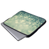 Blauer Glitzer: Abstrakte Weihnachten Laptopschutzhülle (Vorne Knopf)