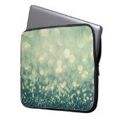 Blauer Glitzer: Abstrakte Weihnachten Laptopschutzhülle (Vorderseite Links)