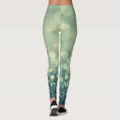Blauer Glitzer: Abstrakte Weihnachten Leggings (Rückseite)
