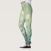 Blauer Glitzer: Abstrakte Weihnachten Leggings (Links)