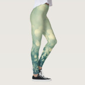 Blauer Glitzer: Abstrakte Weihnachten Leggings (Rechts)