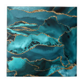 Blauer Glitzer Agate Fliese (Vorderseite)