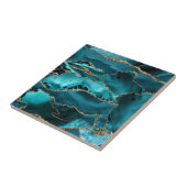 Blauer Glitzer Agate Fliese (Seite)