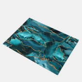 Blauer Glitzer Agate Fußmatte (Schrägansicht)