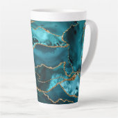 Blauer Glitzer Agate Milchtasse (Rechte Ecke)
