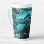 Blauer Glitzer Agate Milchtasse (Linke Ecke)