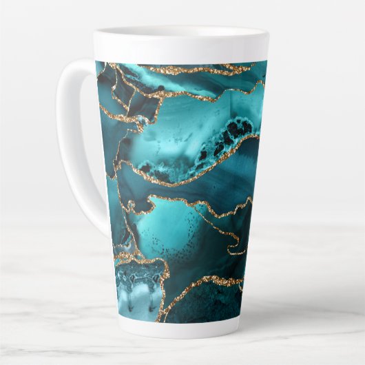 Blauer Glitzer Agate Milchtasse (Linke Ecke)