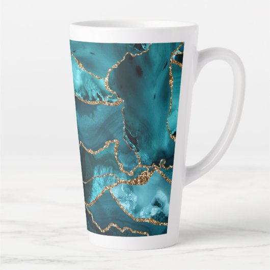 Blauer Glitzer Agate Milchtasse (Rechts)