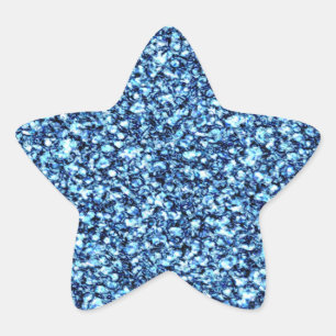 Blauer Glitzer-Aufkleber Stern-Aufkleber