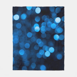 Blauer Glitzer-Bokefarben-Texturleuchten Fleecedecke