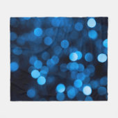 Blauer Glitzer-Bokefarben-Texturleuchten Fleecedecke (Vorderseite (Horizontal))