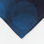 Blauer Glitzer-Bokefarben-Texturleuchten Fleecedecke (Ecke)
