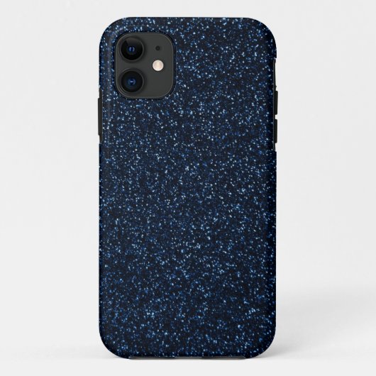 Blauer Glitzer Case-Mate iPhone Hülle (Rückseite)