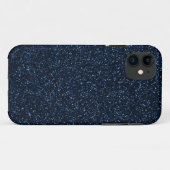 Blauer Glitzer Case-Mate iPhone Hülle (Rückseite (Horizontal))