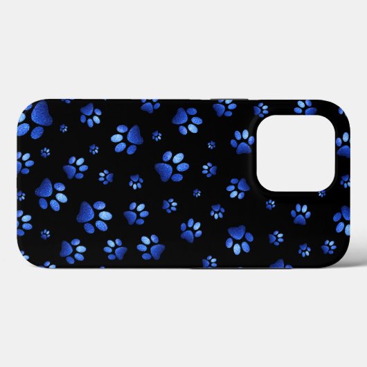 Blauer Glitzer Case-Mate iPhone Hülle (Rückseite (Horizontal))