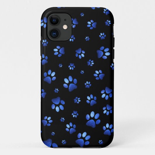 Blauer Glitzer Case-Mate iPhone Hülle (Rückseite)