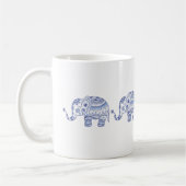 Blauer Glitzer Elephant Design Kaffeetasse (Links)