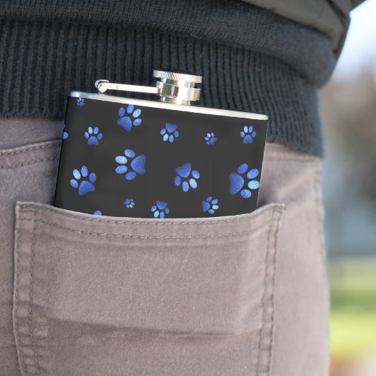 Blauer Glitzer Flachmann (Beispiel)