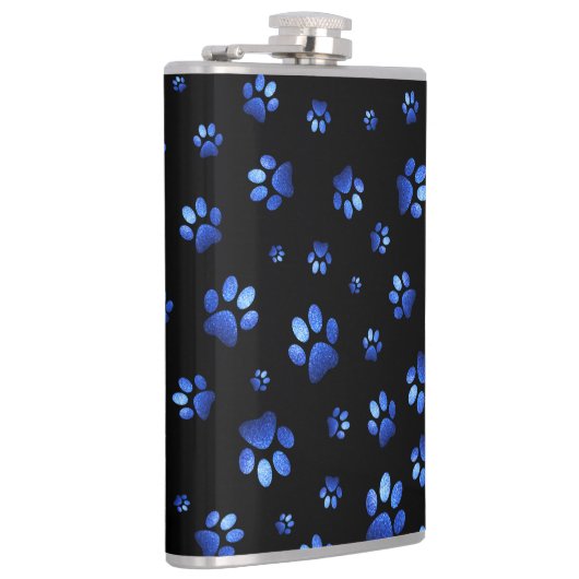 Blauer Glitzer Flachmann (Rechts)