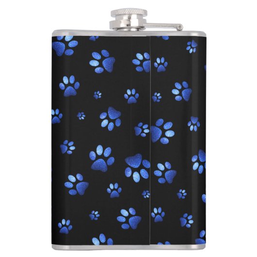 Blauer Glitzer Flachmann (Rückseite)