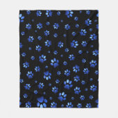 Blauer Glitzer Fleecedecke (Vorderseite)