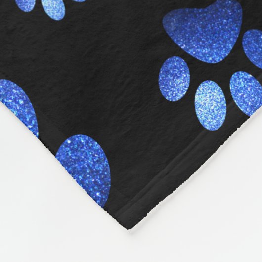 Blauer Glitzer Fleecedecke (Ecke)