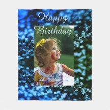 Blauer Glitzer Foto Kindergeburtstag Moderner Rost