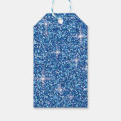 Blauer Glitzer Geschenkanhänger (Vorderseite)