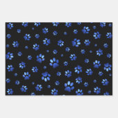 Blauer Glitzer Geschenkpapier Set (Vorderseite 2)