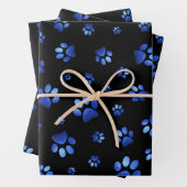 Blauer Glitzer Geschenkpapier Set (Beispiel)