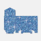 Blauer Glitzer Geschenkschachtel (Ungefaltet)