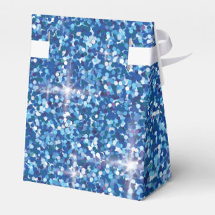 Blauer Glitzer Geschenkschachtel