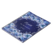 Blauer Glitzer glamourös Notizblock (Linke Seite)