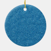 Blauer Glitzer, Glitzer Hintergrund, Bat Mitzvah Keramik Ornament (Hinten)