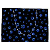 Blauer Glitzer Große Geschenktüte (Rückseite)
