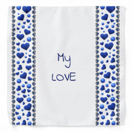 Blauer Glitzer Halstuch