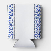 Blauer Glitzer Herzklopfen Dosenkühler (Rückseite)