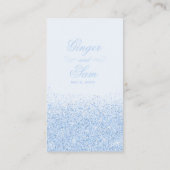 Blauer Glitzer-Hochzeitskarte Begleitkarte (Rückseite)