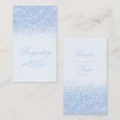 Blauer Glitzer-Hochzeitskarte Begleitkarte (Vorne/Hinten)