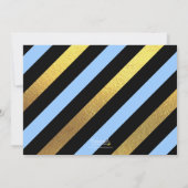 Blauer Glitzer jedes Foto Geburtstag Einladung (Rückseite)