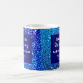 Blauer Glitzer Junggeselinnen-Abschied Shotglas Kaffeetasse (Mittel)