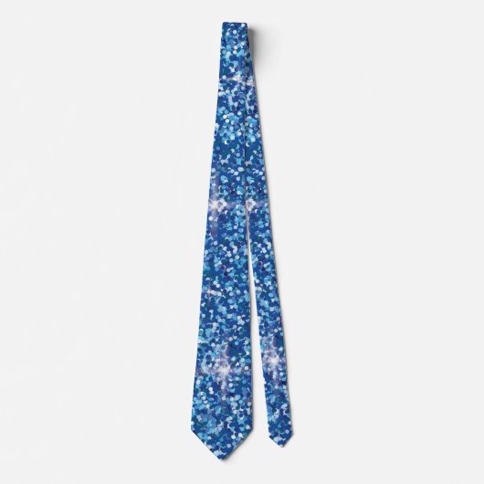 Blauer Glitzer Krawatte (Vorderseite)