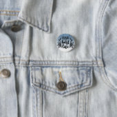 Blauer Glitzer/Leben Sie Ihr bestes Leben Button (Beispiel)