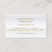 Blauer Glitzer Liften und Elegante Gold 2 Visitenkarte (Rückseite)