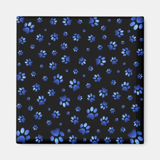 Blauer Glitzer Magnet (Vorne)