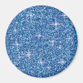 Blauer Glitzer Magnet (Vorne)