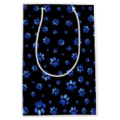 Blauer Glitzer Mittlere Geschenktüte (Vorderseite)